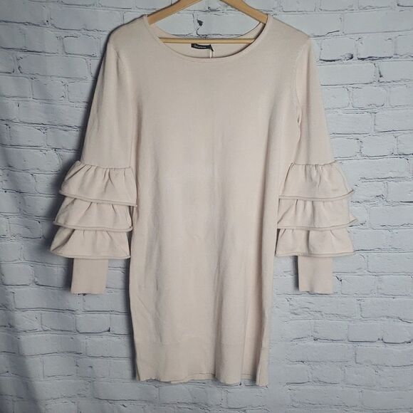 NWT Solutions Creme Dress - Picture 1 of 7